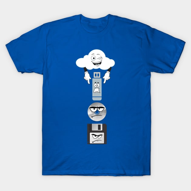 Funny Data Storage Evolution T-Shirt by Mind Your Tee